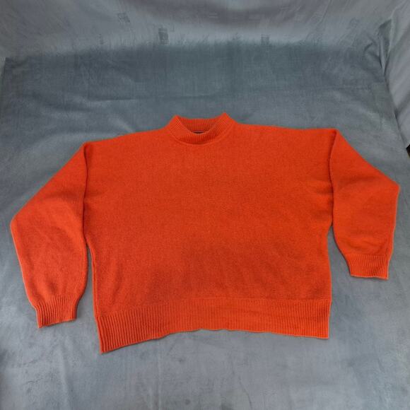 Vintage Rafaella Womens Angora Rabbit Hair And Lambs Wool Orange Sweater XL - Picture 1 of 8